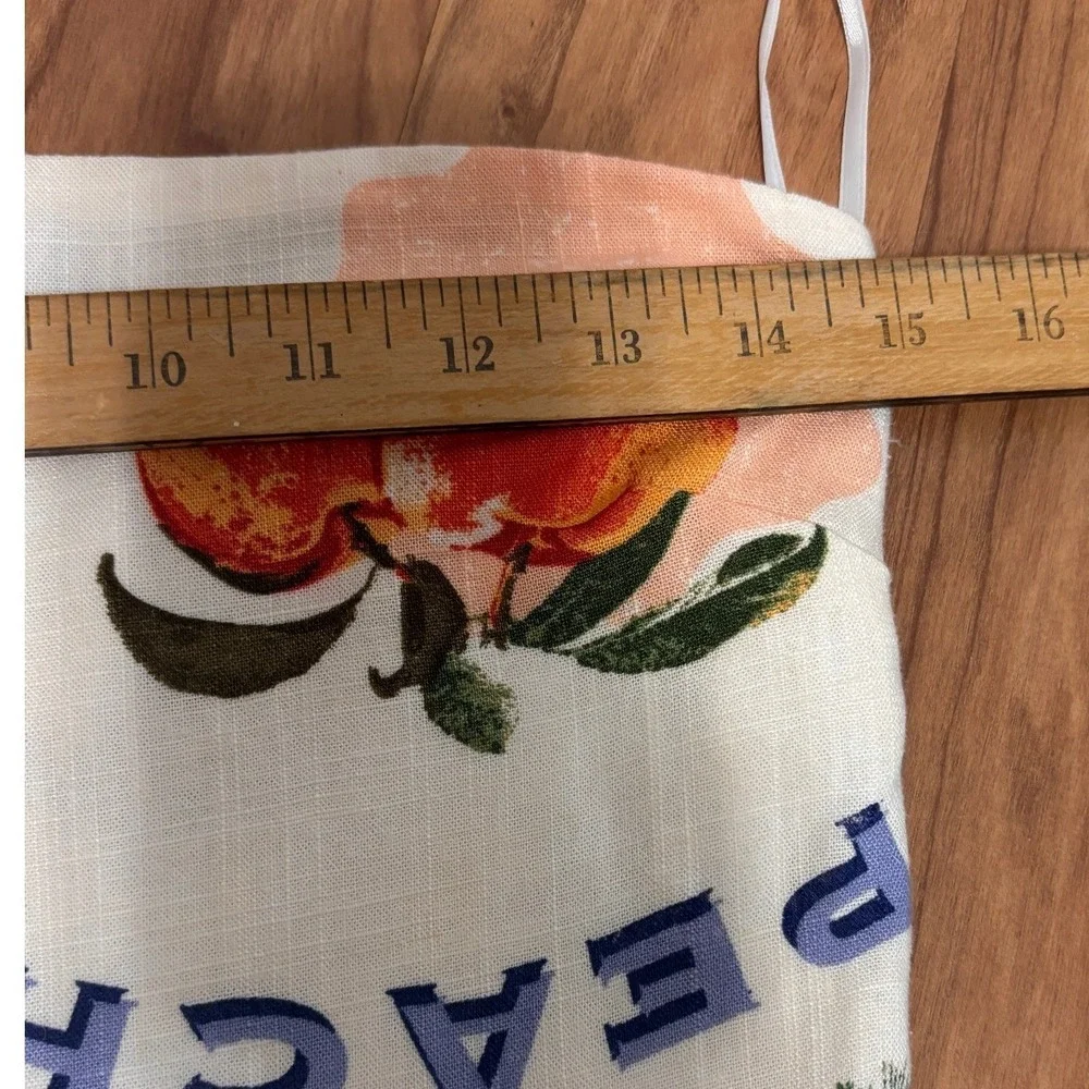 Anthropologie Paper Heart Fresh Fruits Maxi Dress Womens 4 Tropical Linen Blend - Picture 6 of 11
